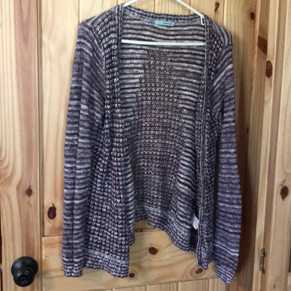 Purple and white cardigan